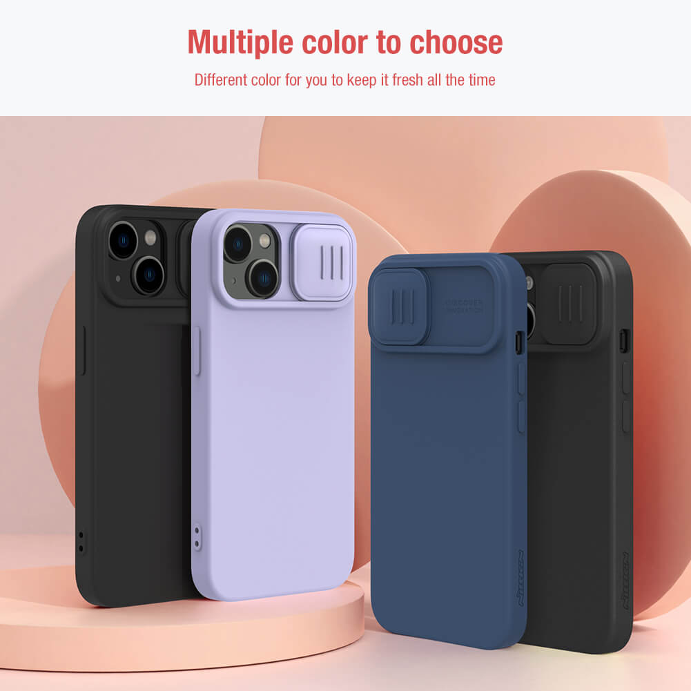 Чехол-крышка NILLKIN для Apple iPhone 15 Plus (iPhone 15+) 6.7 (2023) (серия CamShield Silky silicon)